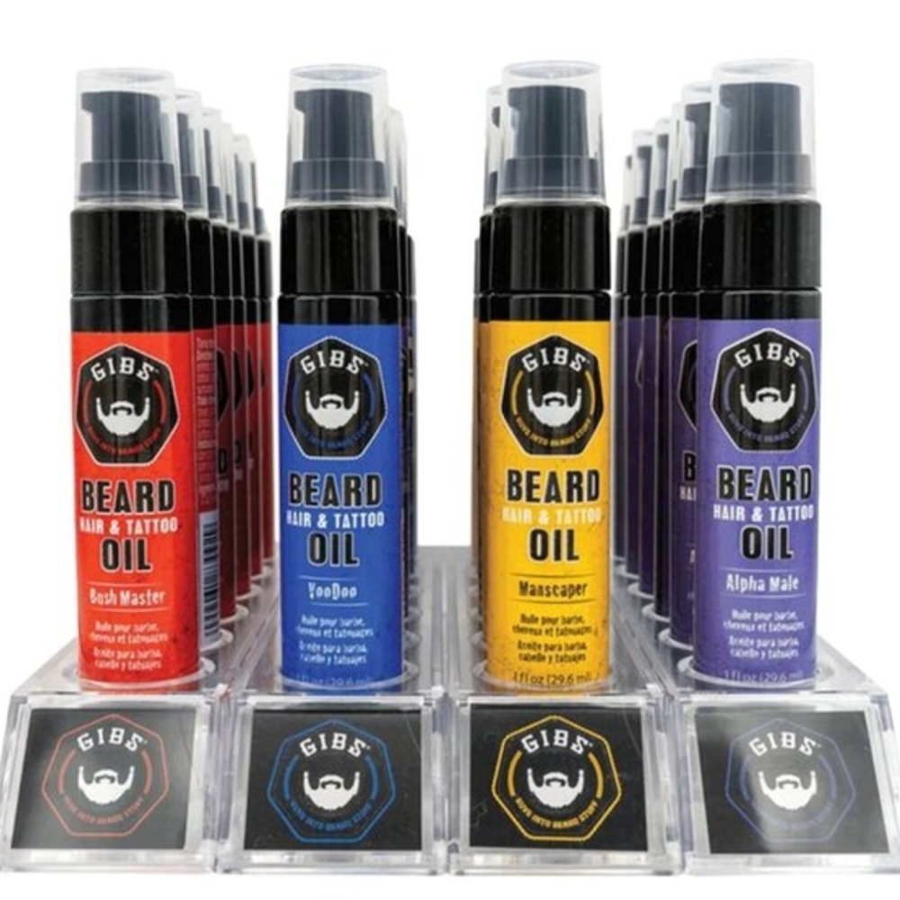 GIBS | Beard, Hair & Tattoo Oil [1.0 oz x Qty 4]